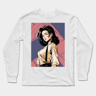 Beautiful Asian Anime Long Sleeve T-Shirt